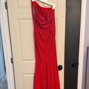 Sherrie Hill Red Prom Gown
